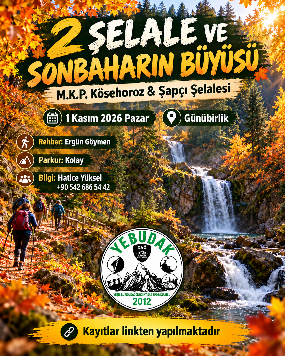 Kösehoroz Şapçı 2 Şelale Sonbaharın Büyüsü Eşliğinde 1 Kasım 2026 Pazar